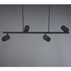 Wisząca lampa loftowa VANTOS DL432302400 Trio regulowana tubki czarny