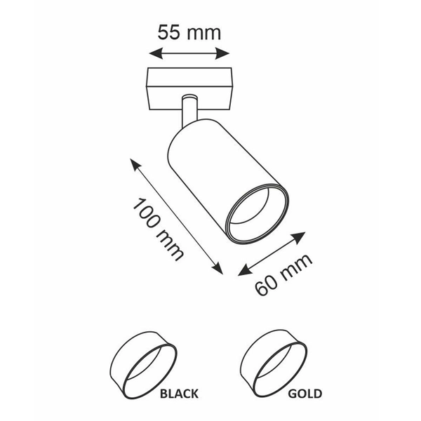 Regulowana lampa ścienna Maribel kinkiet do czytania czarny złoty