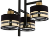 LAMPA sufitowa PRO 32147 Sigma abażurowa OPRAWA czarna złota