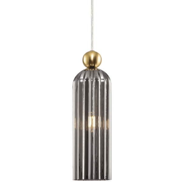 Zwisowa lampa Antic MOD302PL-01GR przydymiona złota
