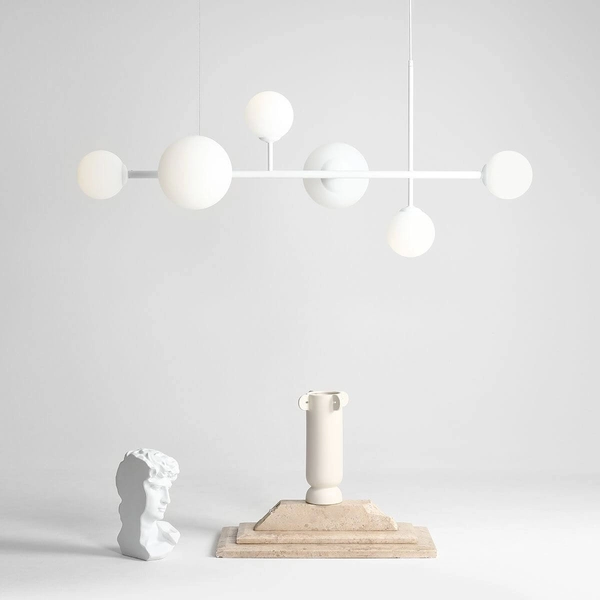 Molekułowa lampa wisząca Dione 1092K_2 Aldex nad stół balls biały