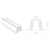 Szynoprzewód sufitowy 1m COMMERCIAL TRACK LIGHTS SYSTEM 8692 Nowodvorski 3-fazowa podtynkowa listwa 230V czarna