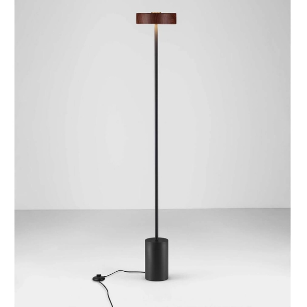 Metalowa lampa podłogowa VIRASORO LE44949 LED 17W 3000K brązowa czarna