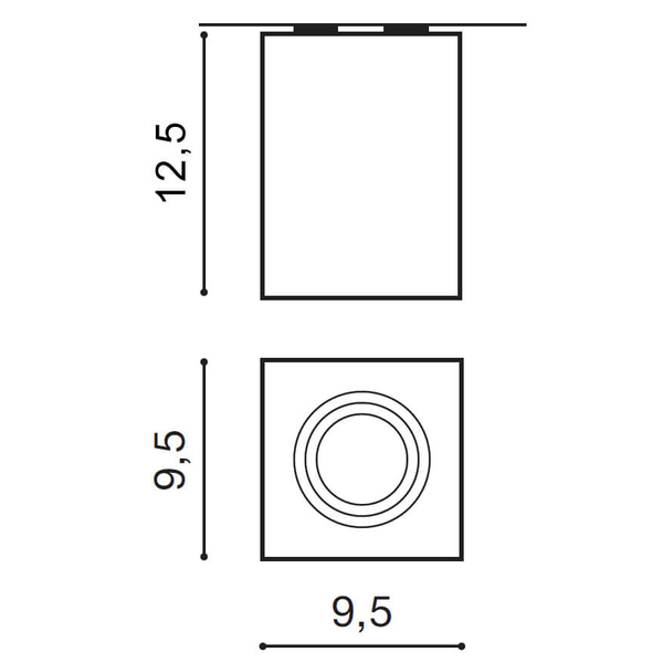 Lampa sufitowa Eloy AZ0991 do holu ściemnialna aluminium