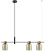 Kloszowa lampa wisząca Servio PND-66892-3-BK-AMB czarna