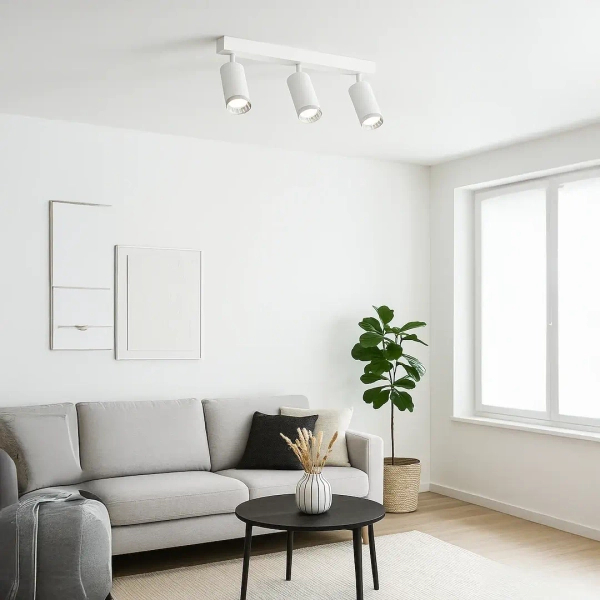 Cylindryczna sufitowa lampa Mica Spot ML2099 tubki do salonu biały