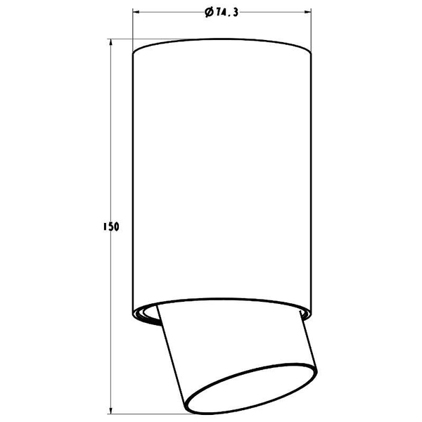 Downlight LAMPA sufitowa SCOPE ACGU10-144 Zumaline metalowa OPRAWA regulowana tuba okrągły spot biały