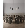 Prostokątna lampa wisząca ANZELIO LE45474 LED 47W 3200K czarna
