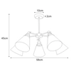 Industrialna LAMPA sufitowa Samanta K-8037B-5 Kaja metalowa OPRAWA loftowa plafon reflektorki szklane czarne przezroczyste