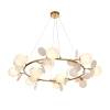 Żyrandol glamour CHIC ST-DL-2969 pierścień do salonu biały złoty