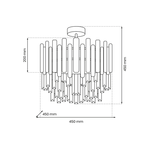 Sufitowa lampa glamour Aspen ML8810 Milagro kryształowa złota