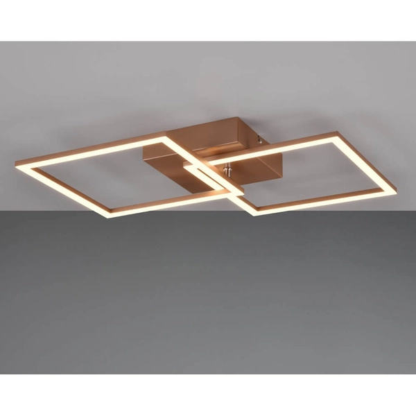 Lampa sufitowa ramki TRAIL R64492165 LED 20W 3000K metalowa miedziana
