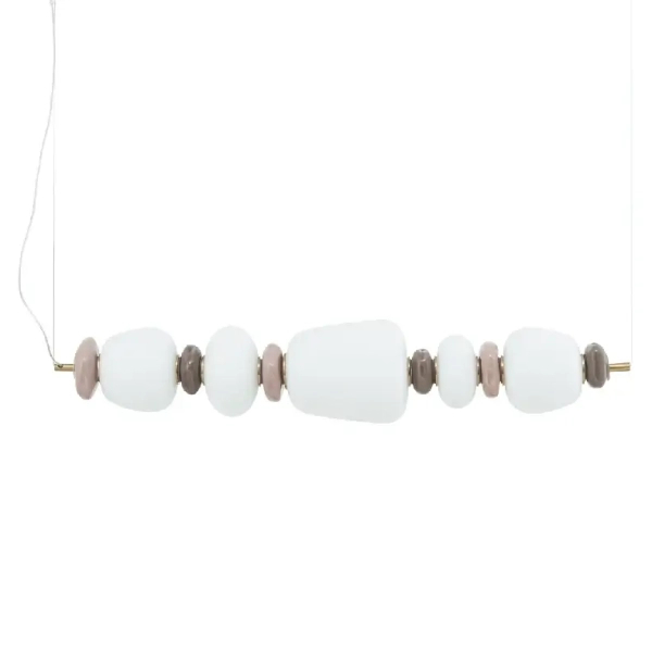 Jadalniana lampa wisząca CERAMIC 11699 LED 26W 3000K biała szara