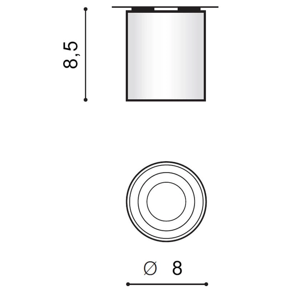 Kuchenna lampa sufitowa Mini AZ1711 tuba metalowa biała