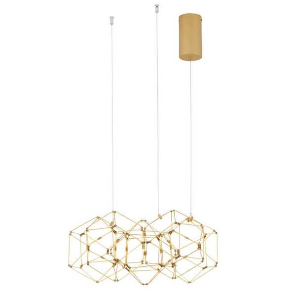 Lampa wisząca ASIS LE42727 LED 21.6W 3000K geometryczny wzór złota