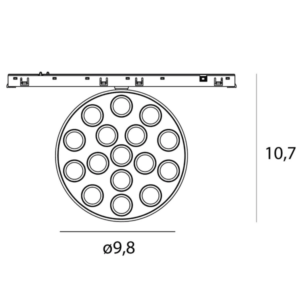 Okrągła lampa sufitowa magnetyczna MAX N0012Z LED 12W 2700-5000K czarna