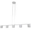Podłużna lampa wisząca Mila 5 41357 tubki metalowe szare beżowe