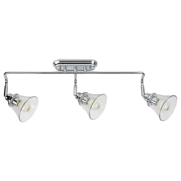 Ruchoma lampa ścienna Antoine industrialna przezroczysta chrom