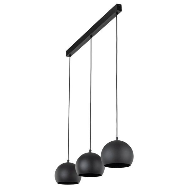 Lampa zwisowa na listwie Zoe 10169 nad stół round kule czarna