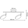 Plafon LAMPA sufitowa CAPRI 308306 Polux regulowana OPRAWA ścienna LED 10W 3000K metalowy KINKIET listwa czarna