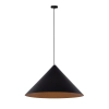 Wisząca lampa do salonu VESUVIO 41042 stożek regulowany czarny miedziany