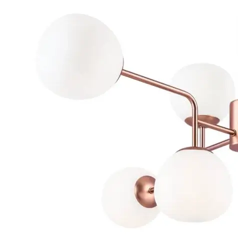 LAMPA sufitowa ERICH MOD221-PL-08-G Maytoni modernistyczna OPRAWA plafoniera molekuły szklane kule miedziana