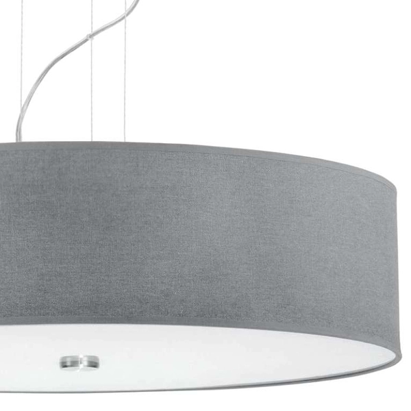 LAMPA wisząca 6773 Nowodvorski abażurowa OPRAWA okrągły zwis szara