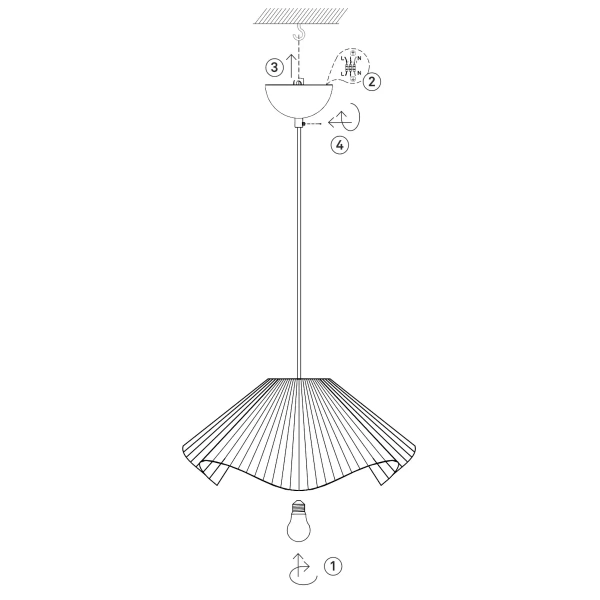 Zwisająca lampa Nami 108682 Markslojd ekologiczna do kuchni czarna