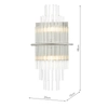 Lampa ścienna salonowa Lukas LUK0950 Dar Lighting glamour chrom