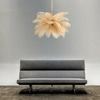 Nowoczesna lampa wisząca EMU ST-DN127 beige pióra beżowy złoty