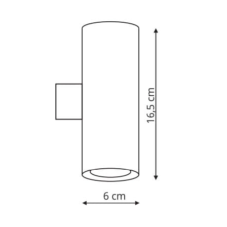 Industrialna LAMPA ścienna TORRE LP-108/1W WH Light Prestige tuba OPRAWA metalowa kinkiet okrągły biały