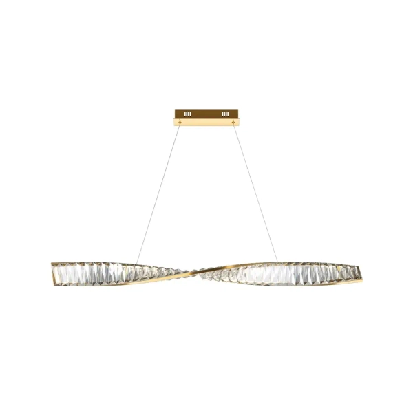 Kryształowa lampa wisząca Krone P097PL-L28BS3K LED 27W 3000K mosiądz