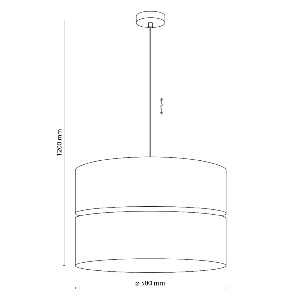 Lniana lampa zwisająca Eco 5773 tuba nad stół biały beżowy