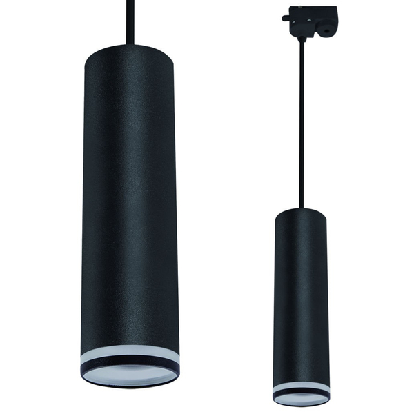 Wisząca tuba ZULA 03994 Ideus nowoczesna lampa do szynoprzewodu czarna