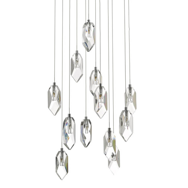 Lampa wisząca z kryształkami Crystal CRY1250 Dar Lighting przezroczysta srebrna