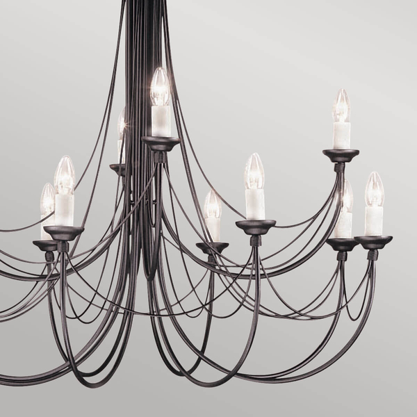 Industrialna lampa wisząca Carisbrooke CB12-BLACK Elstead metalowa czarna