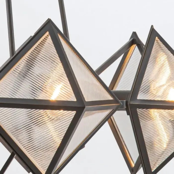 Modernistyczna wisząca lampa Cairo QN-CAIRO8-UBZ-CR szklany czarny