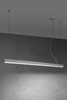 LAMPA wisząca PINNE SOL TH068 metalowa OPRAWA liniowa prostokątna LED 38W 4000K zwis belka biała