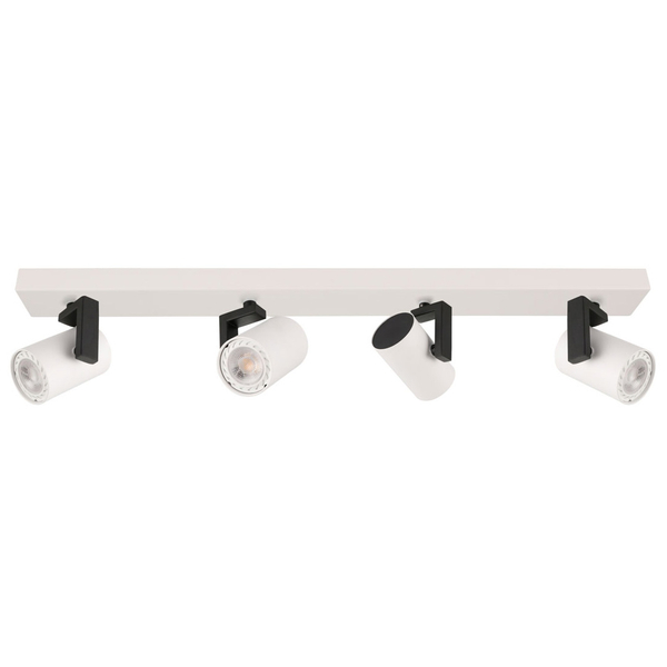 Sufitowa LAMPA plafon MOLA SPL-2846-4 WH Italux metalowa OPRAWA regulowane reflektorki na listwie białe czarne