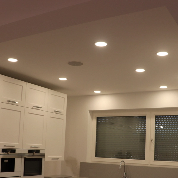 Wpustowy okrągły plafon Sun 293103102 Elkim LED 20W 3000K IP44 biały