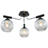Modernistyczna LAMPA sufitowa 2207/3 8C BL Elem loftowa OPRAWA szklane kule czarne chrom