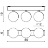 3-punktowa lampa sufitowa Jerry AZ1750 z opcją regulacji chrom