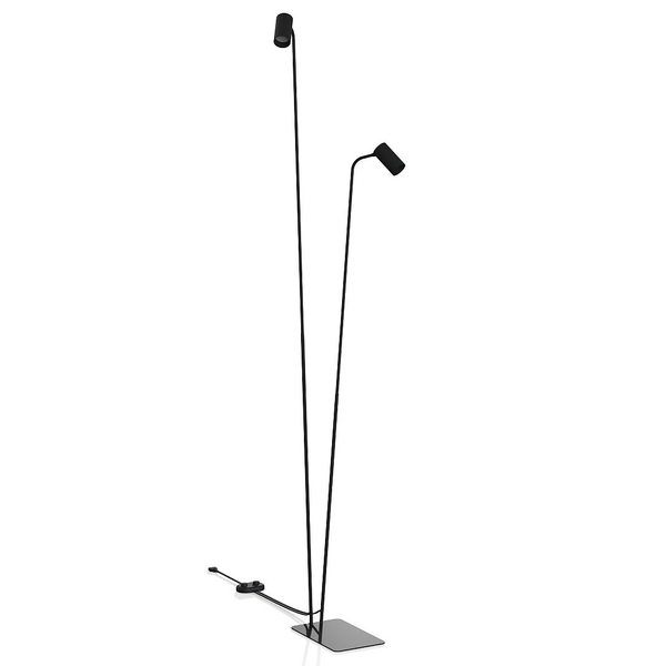 Czarna lampa stojąca Mono 7708 reflektorowa czarna metalowa hol