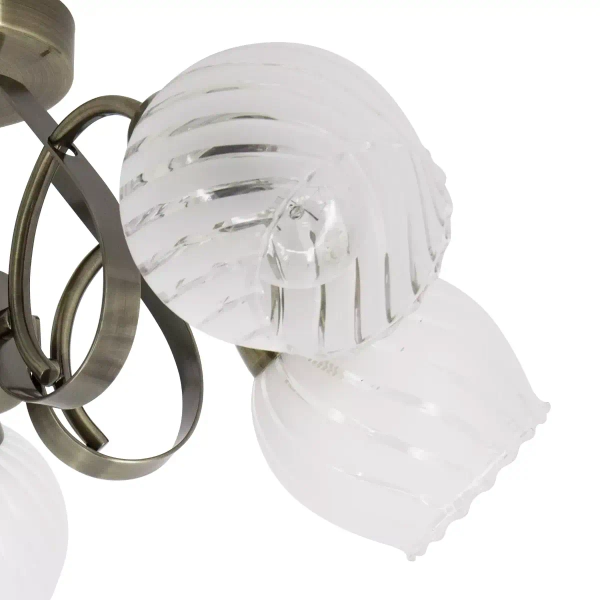 5-płomienna lampa sufitowa 7138/5 21QG do salonu mosiądz