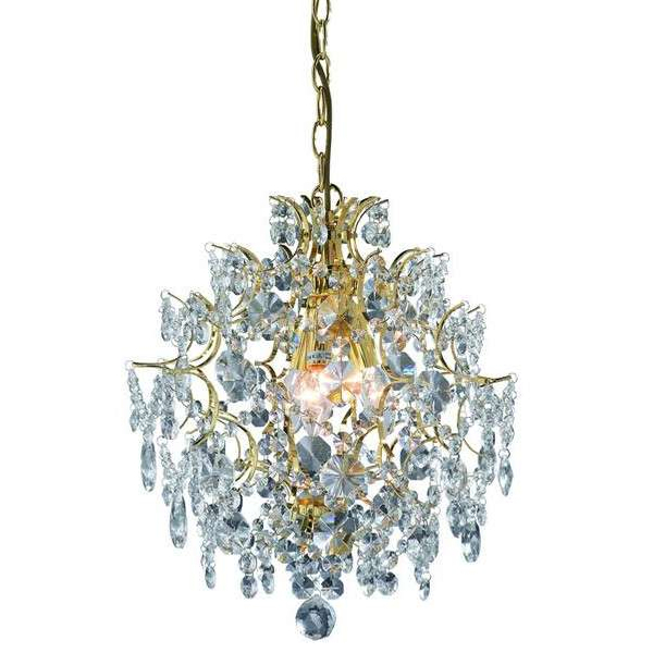 Wisząca LAMPA glamour ROSENDAL 100524 Markslojd metalowa OPRAWA kryształki ZWIS pałacowy crystals przezroczysty złoty brązowy