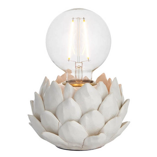 Ceramiczna lampa stołowa Artichoke 99147 biały przezroczysty mosiądz