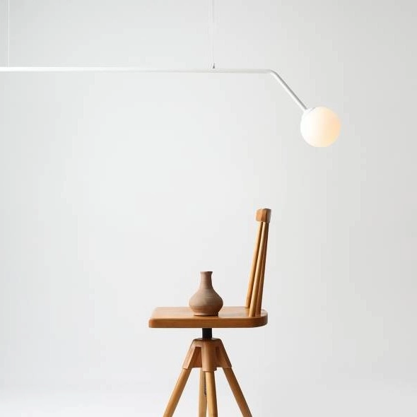 Modernistyczna lampa wisząca PURE 1064H Aldex szklane kule zwis biały