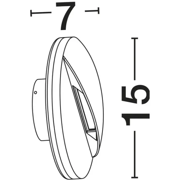 Okrągła lampa ścienna ZEVERNA LE75292 LED 9W 3000K IP54 antracyt
