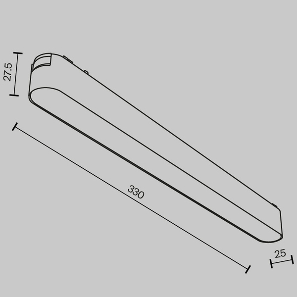 Lampa magnetyczna do szyny Basis TR080-1-18W3K-B LED 16W 3000K owalna czarna