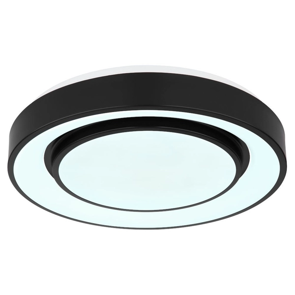 Okrągła LAMPA sufitowa SULLY 41368-24 Globo metalowy plafon LED RGB 24W 3000K - 6500K czarny